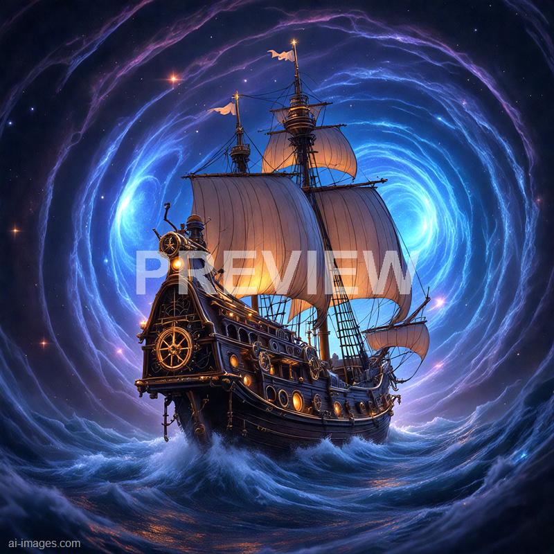 13144 - a-wooden-pirate-ship-sailing-through-a-vortex-of-worm_250705015034_00001